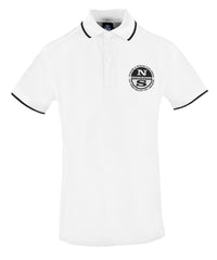 North Sails Classic White Piqué Polo Shirt with Chest Logo