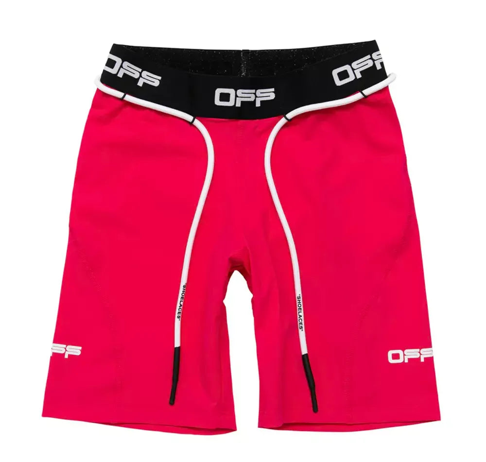 Off-White Chic Pink Elasticized Logo Shorts