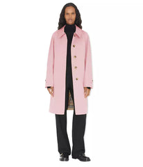 Burberry Elegant Cotton-Blend Trench Coat in Pink