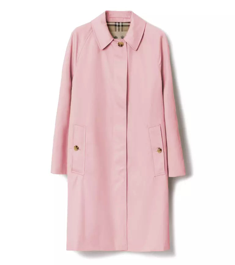 Burberry Elegant Cotton-Blend Trench Coat in Pink