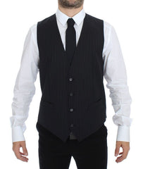 Dolce & Gabbana Gray Stretch Formal Dress Vest Gilet