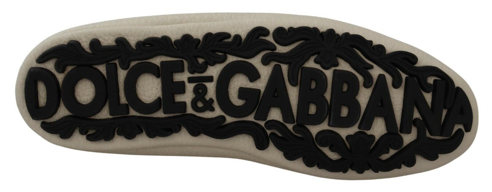 Dolce & Gabbana Elegant Beige Leather Loafers Slides Dress Shoes