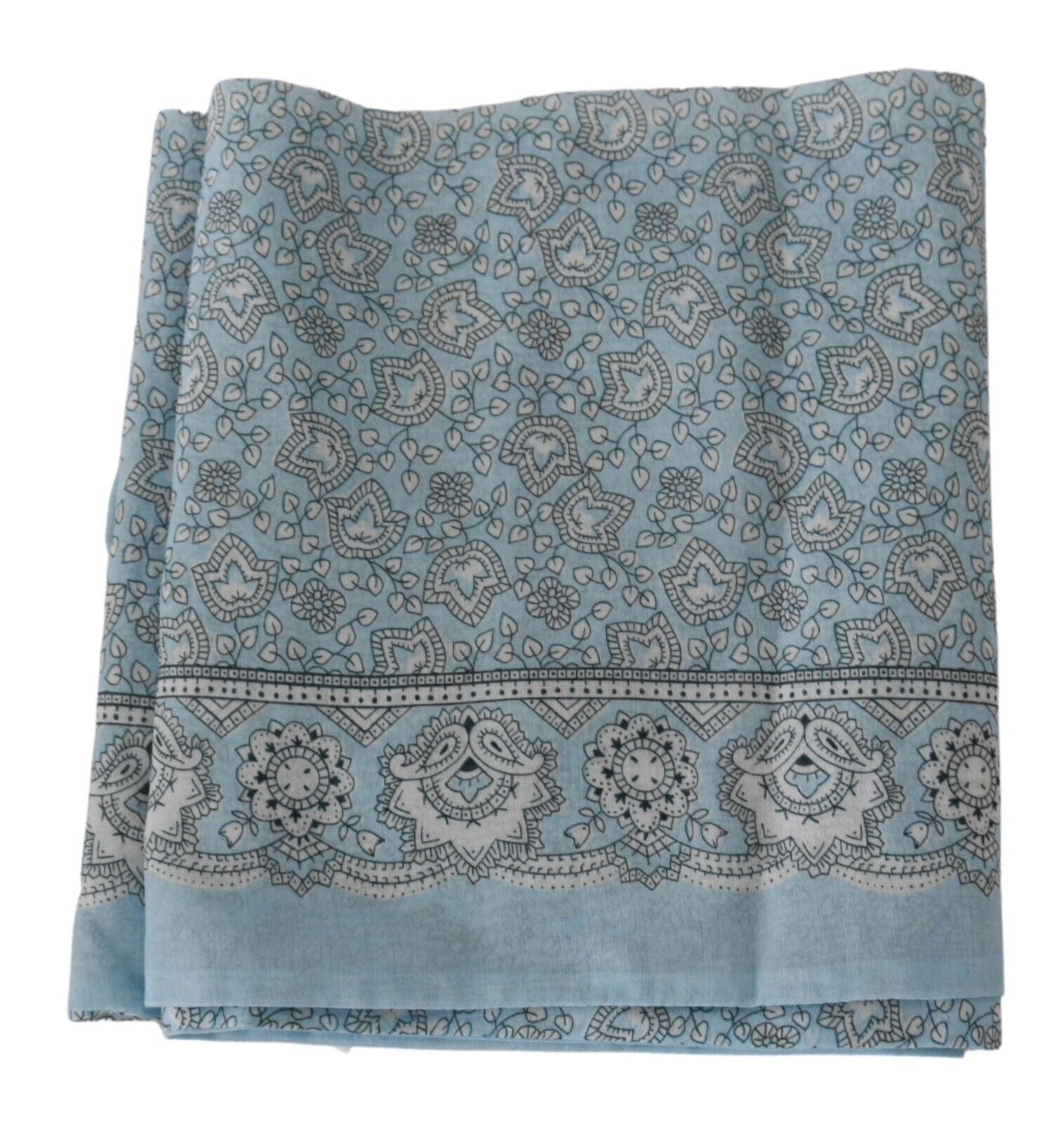 Ermanno Scervino Light Blue Bandana Wrap Shawl Foulard Scarf