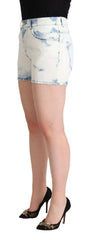 Dolce & Gabbana Chic White Denim Mid-Waisted Shorts