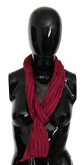 John Galliano Bordeaux Neck Wrap Shawl Foulard Scarf