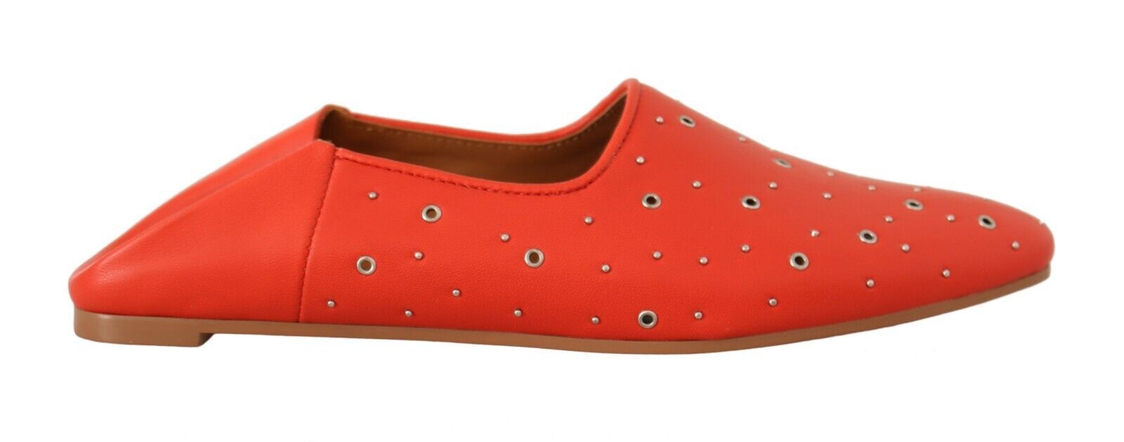 Chloé Elegant Orange Leather Flat Shoes