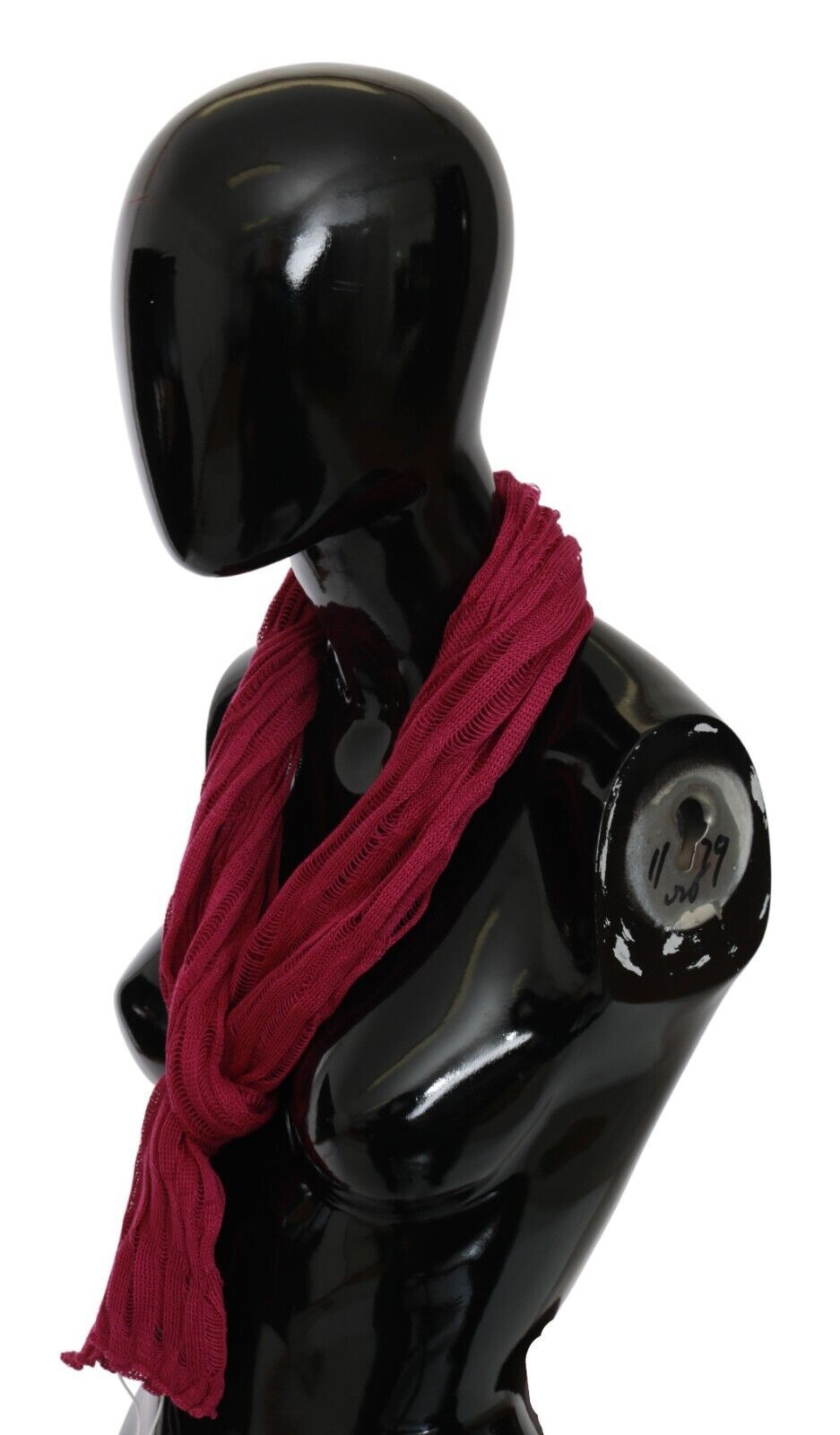 John Galliano Bordeaux Neck Wrap Shawl Foulard Scarf