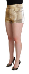 Dolce & Gabbana Elegant Metallic Gold Hot Pants