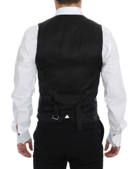 Dolce & Gabbana Blue Wool Formal Dress Vest Gilet