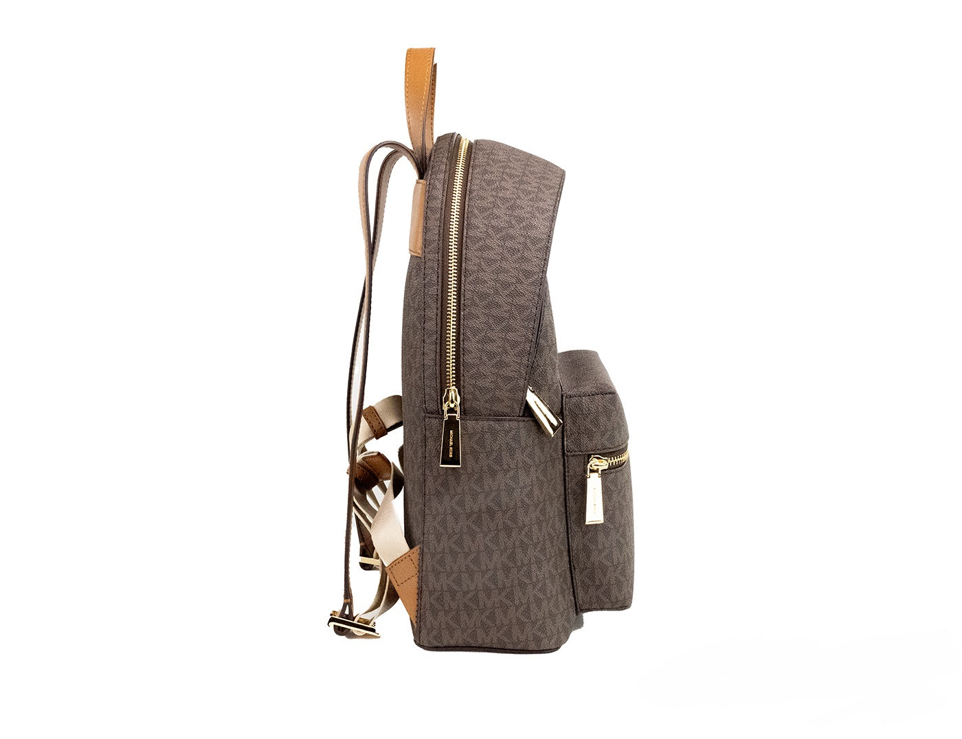 Michael Kors Sally Medium Brown Signature PVC 2-in-1 Tablet Case Backpack Bag