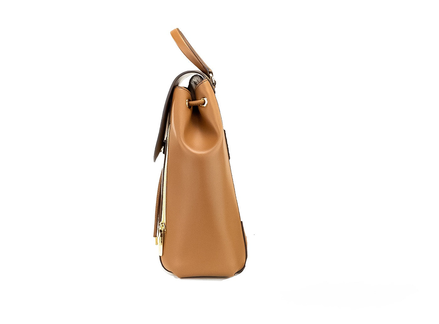Michael Kors Phoebe Medium Vanilla Signature PVC Leather Flap Backpack Bookbag