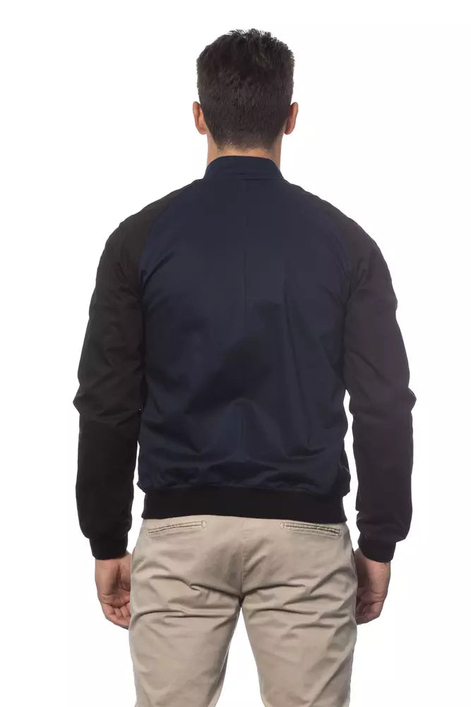 Verri Sleek Blue Bomber Jacket - Men's Couture