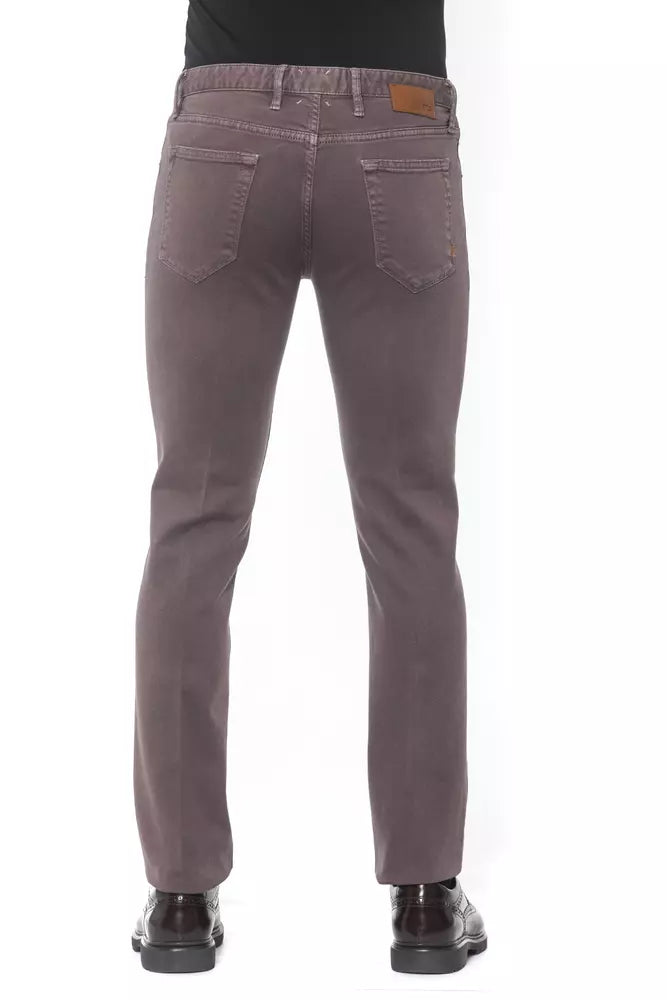 PT Torino Elegant Super Slim Burgundy Trousers