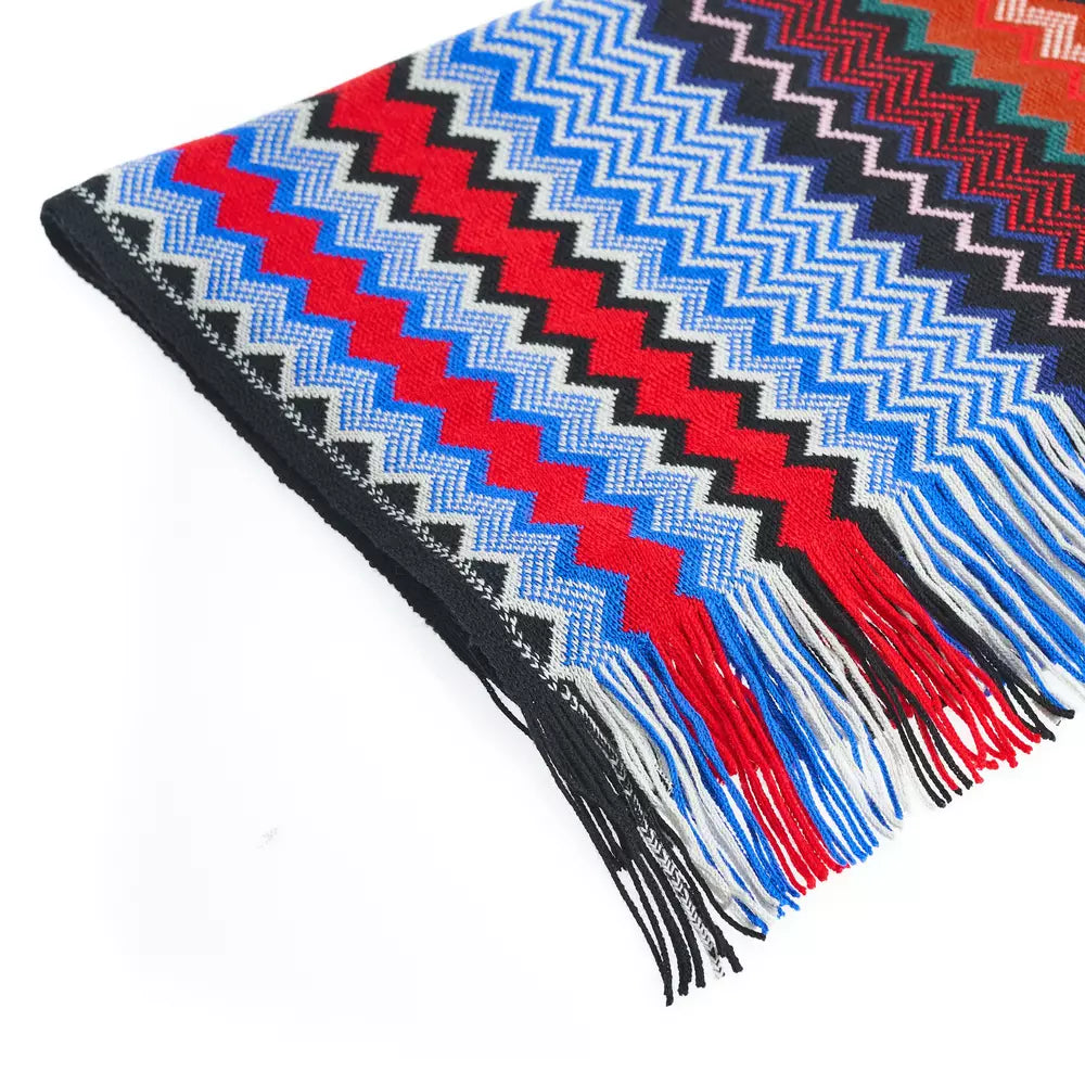 Missoni Geometric Fringe Scarf in Bright Multicolor