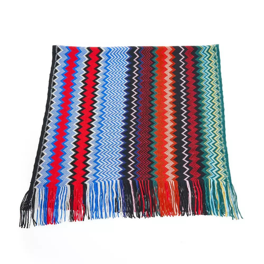 Missoni Geometric Fringe Scarf in Bright Multicolor