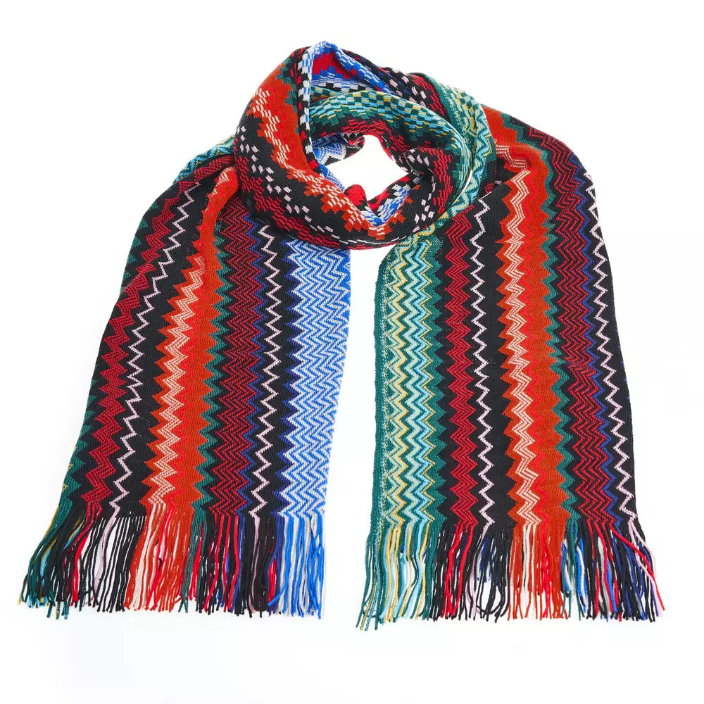 Missoni Geometric Fringe Scarf in Bright Multicolor