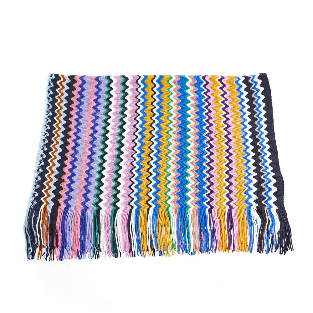 Missoni Geometric Pattern Fringed Luxury Scarf