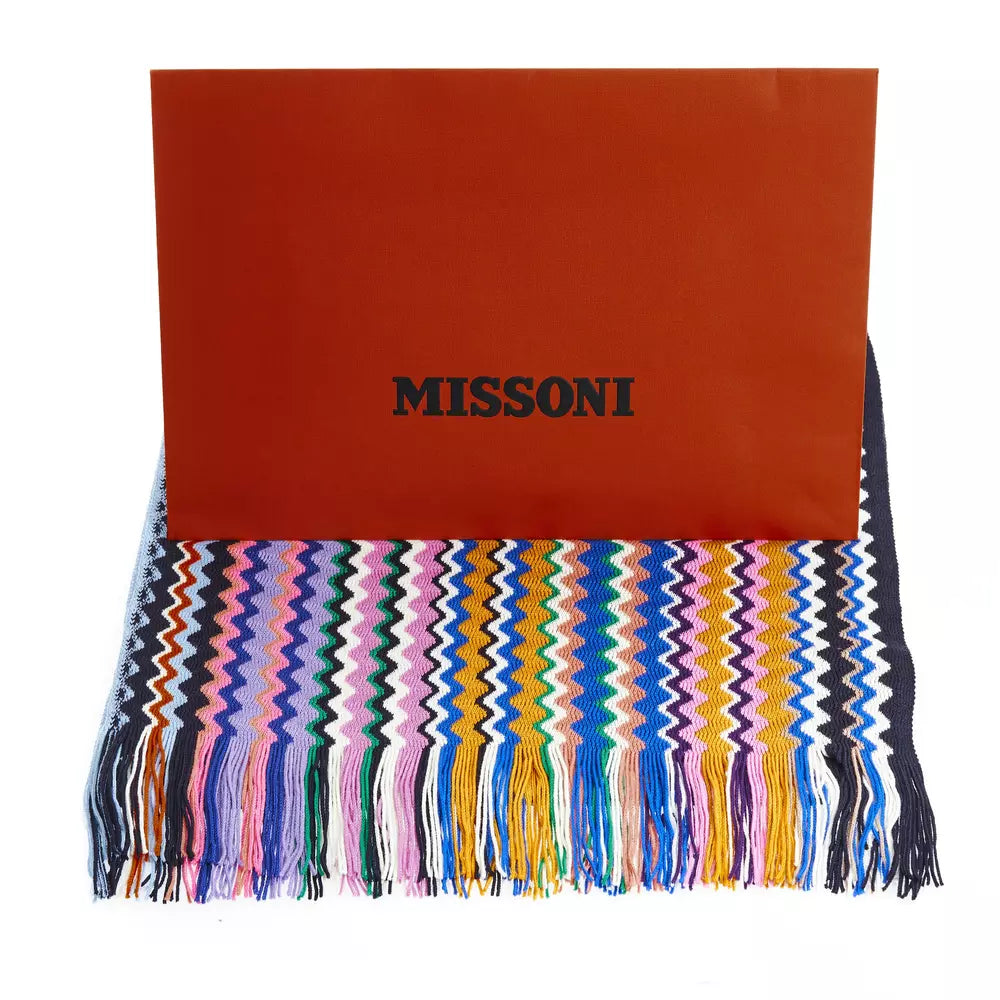 Missoni Geometric Pattern Fringed Luxury Scarf