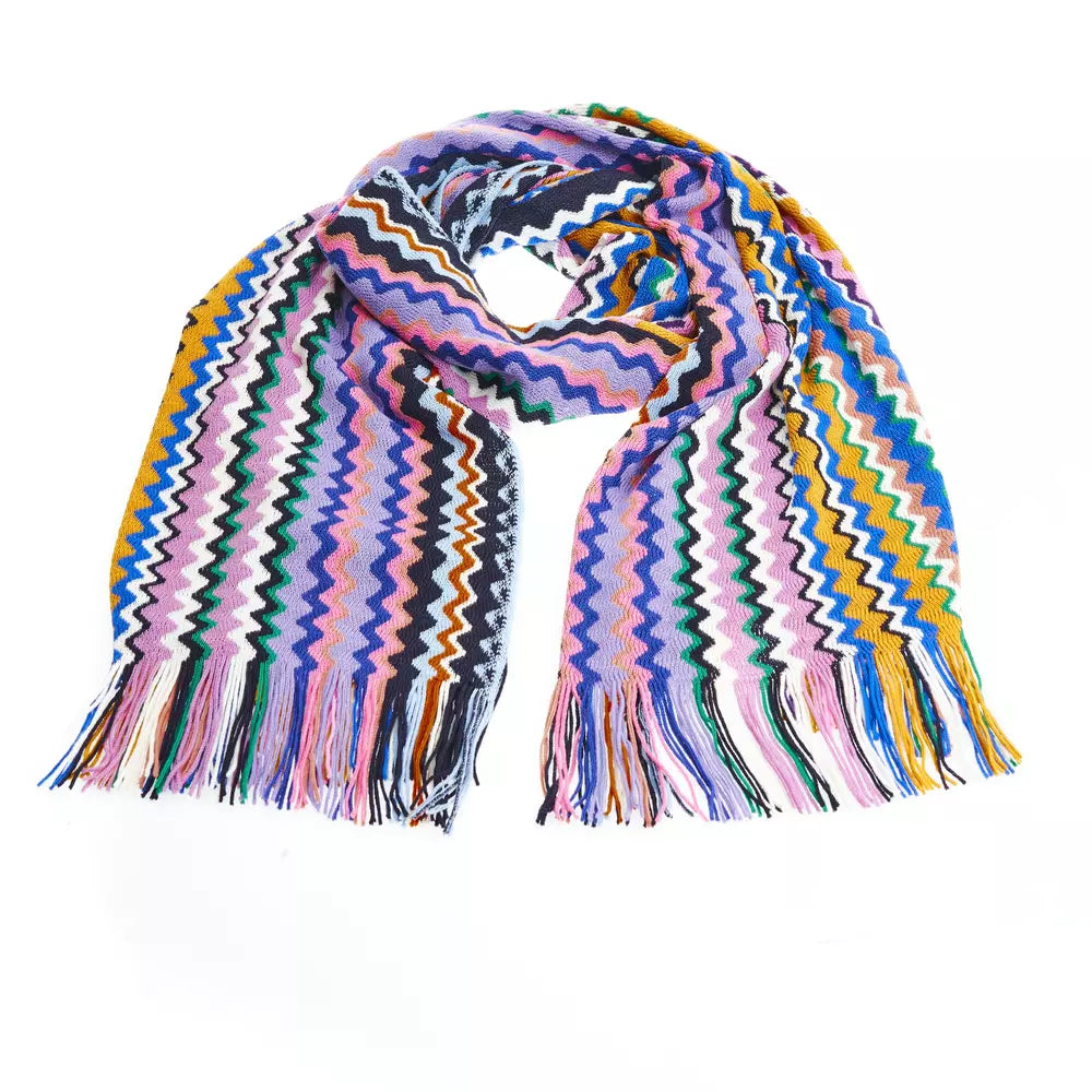 Missoni Geometric Pattern Fringed Luxury Scarf