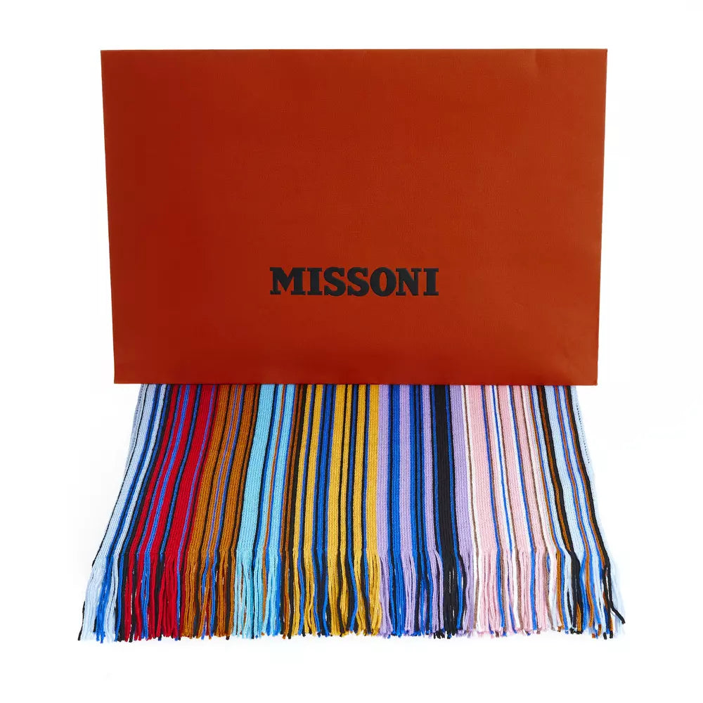 Missoni Geometric Pattern Luxury Fringed Scarf