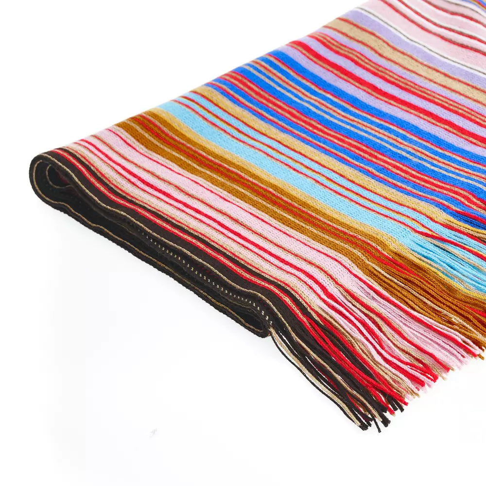 Missoni Geometric Pattern Fringed Scarf in Vivid Tones