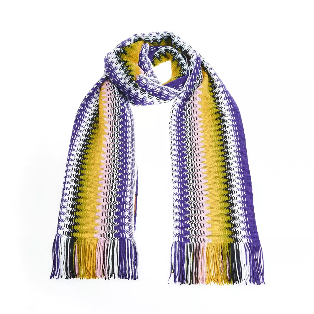 Missoni Geometric Pattern Fringed Scarf