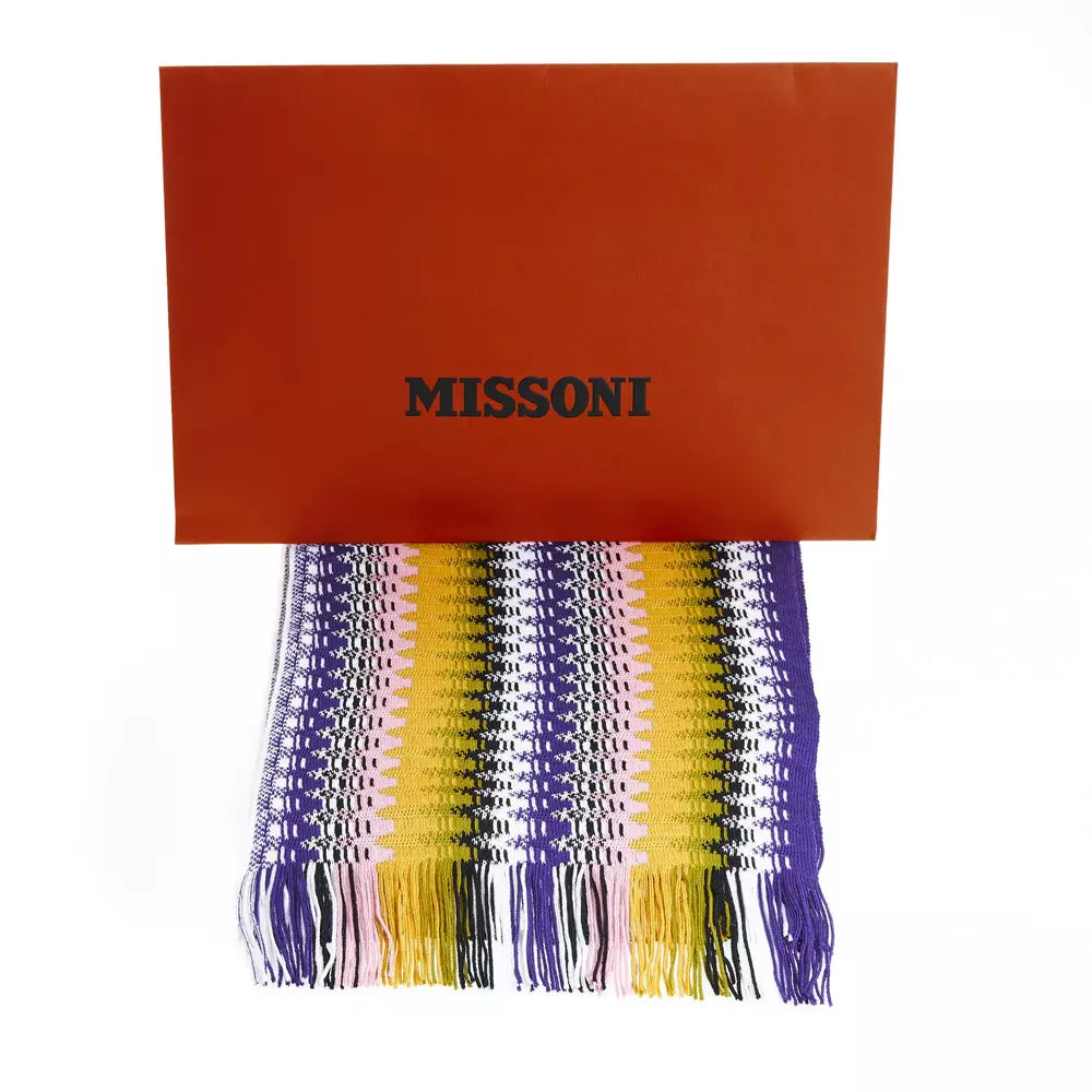 Missoni Geometric Pattern Fringed Scarf