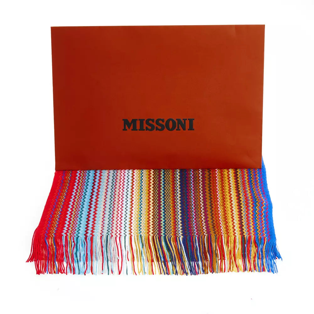 Missoni Geometric Pattern Fringed Scarf