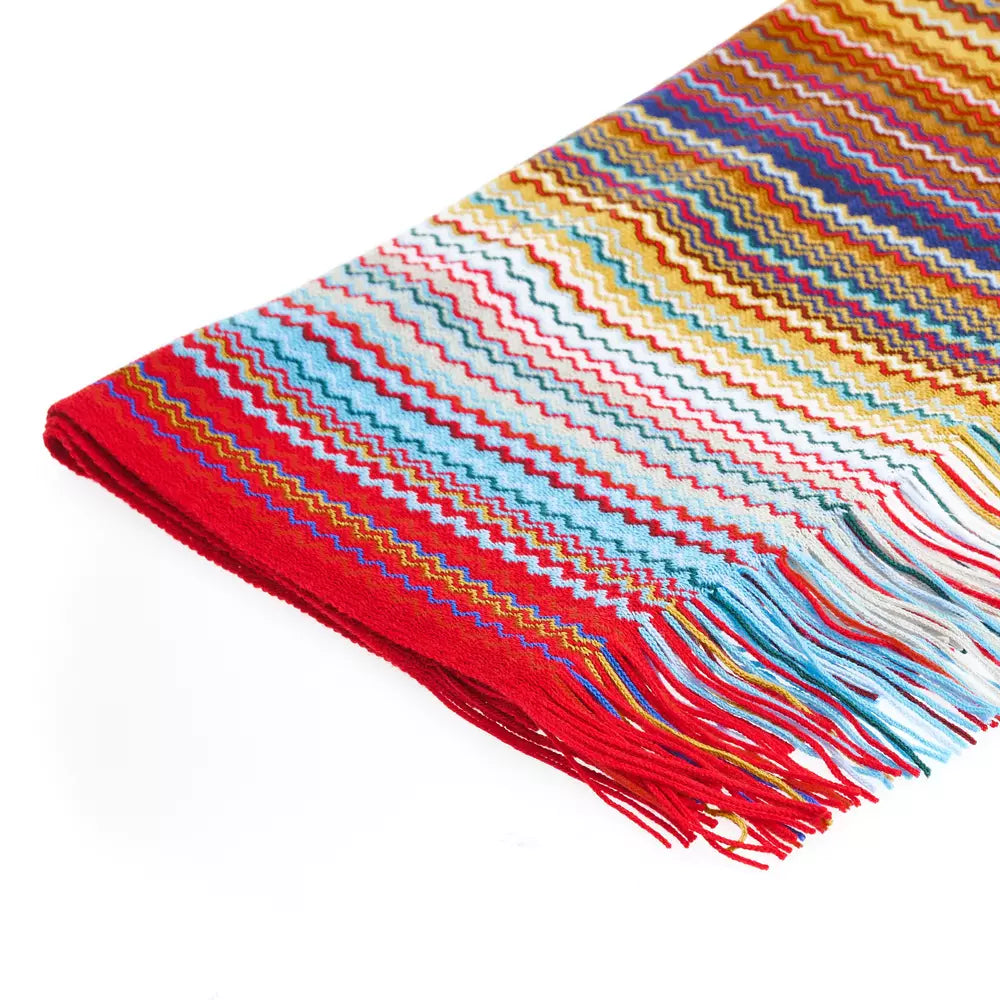 Missoni Geometric Pattern Fringed Scarf