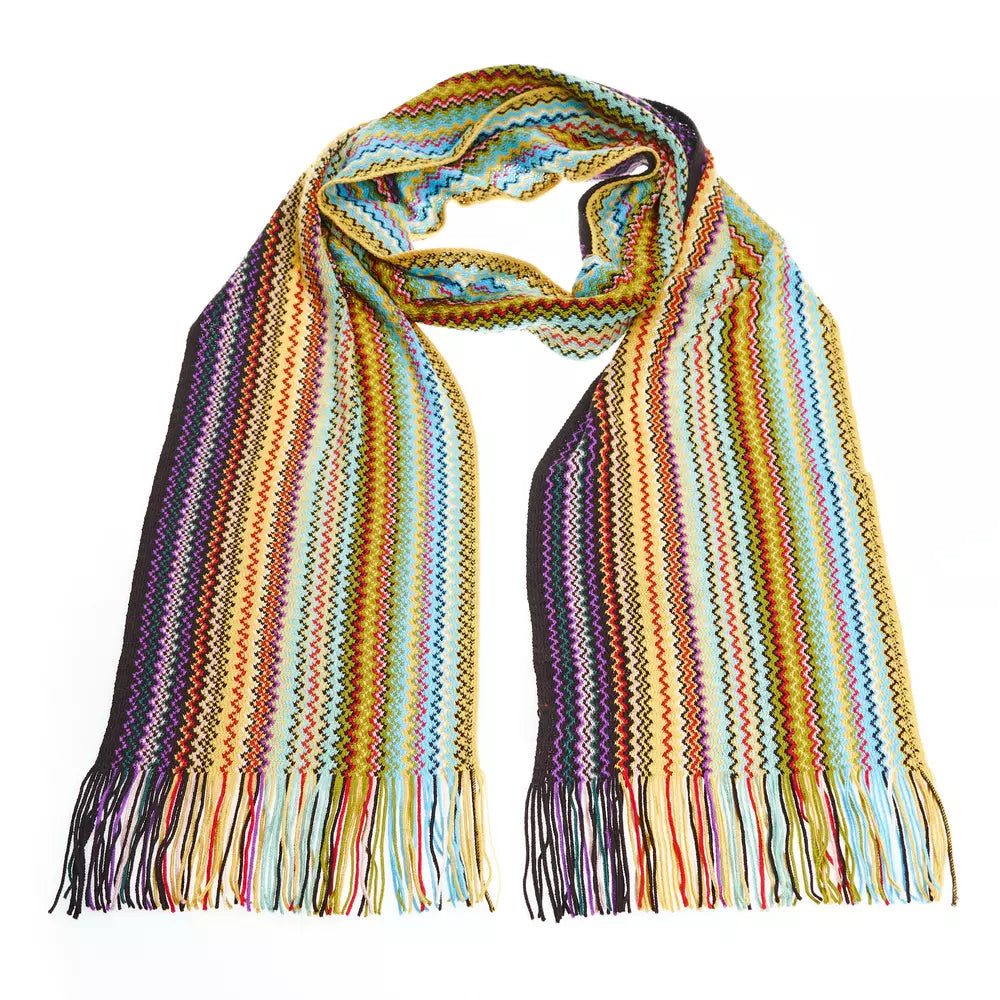 Missoni Geometric Pattern Luxe Fringed Scarf