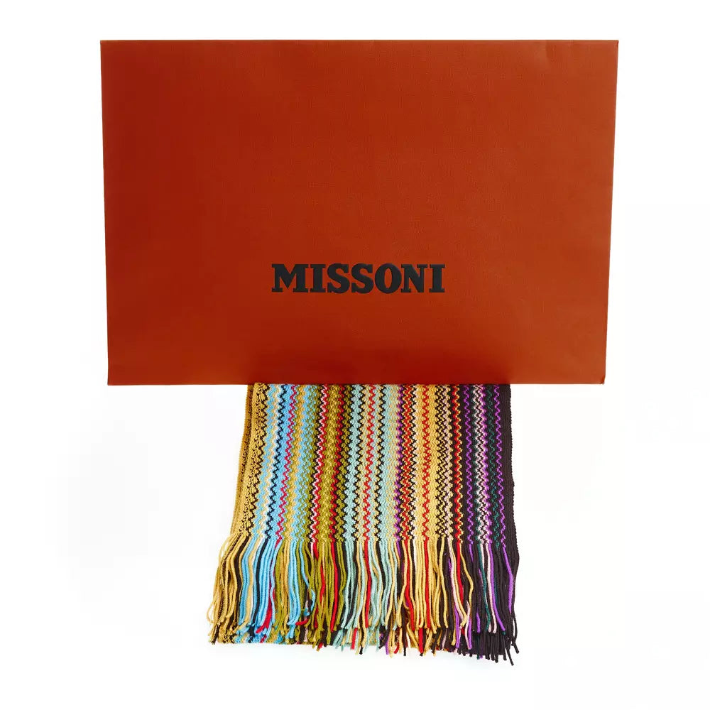 Missoni Geometric Pattern Luxe Fringed Scarf