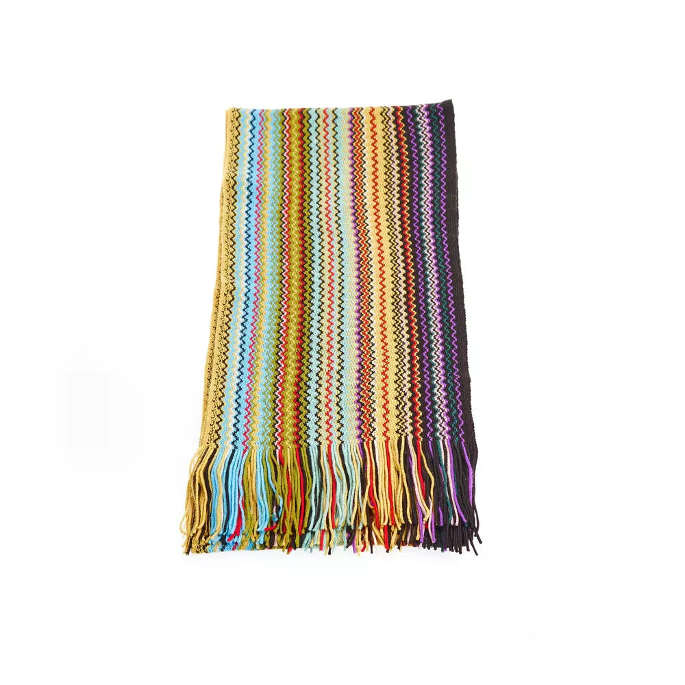 Missoni Geometric Pattern Luxe Fringed Scarf