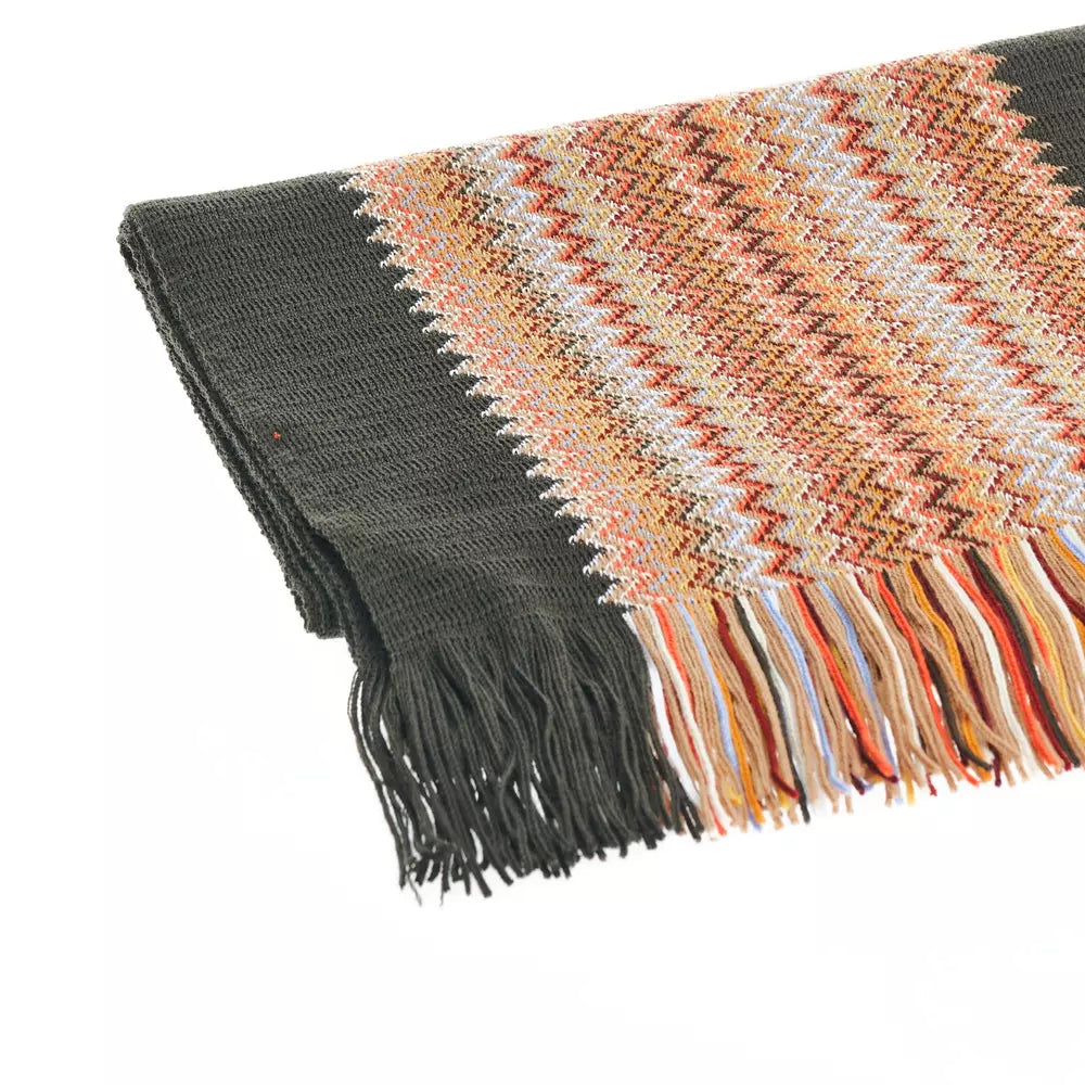 Missoni Geometric Fringe Scarf in Vibrant Hues