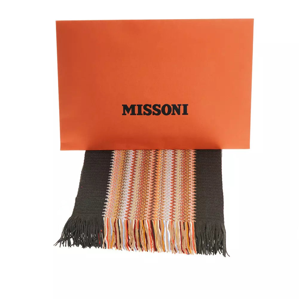 Missoni Geometric Fringe Scarf in Vibrant Hues