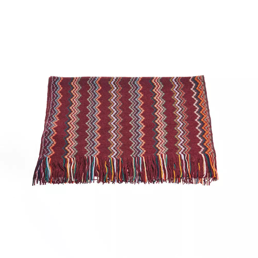 Missoni Geometric Fringe Scarf in Vibrant Wool Blend