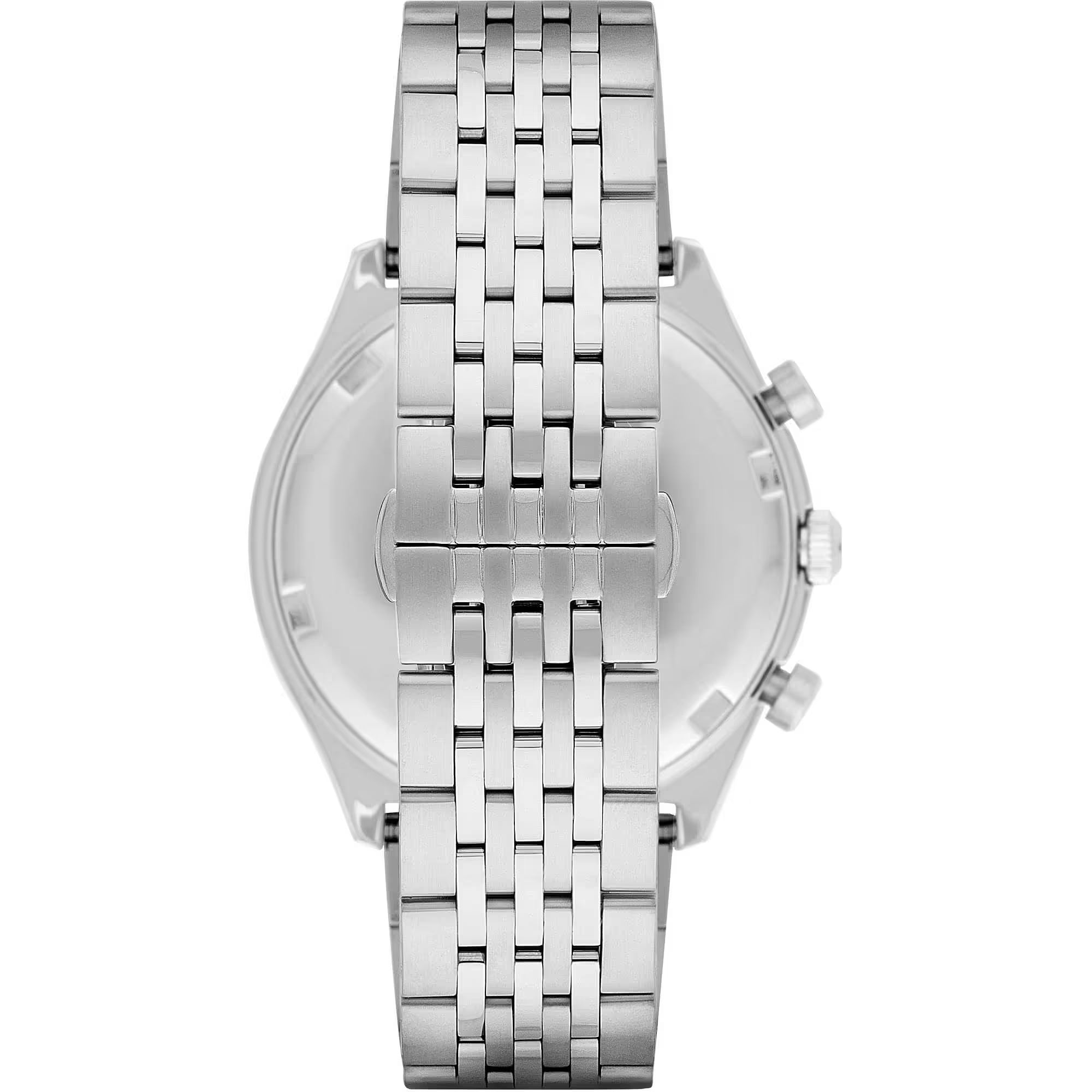 Emporio Armani Silver Steel Chronograph Watch