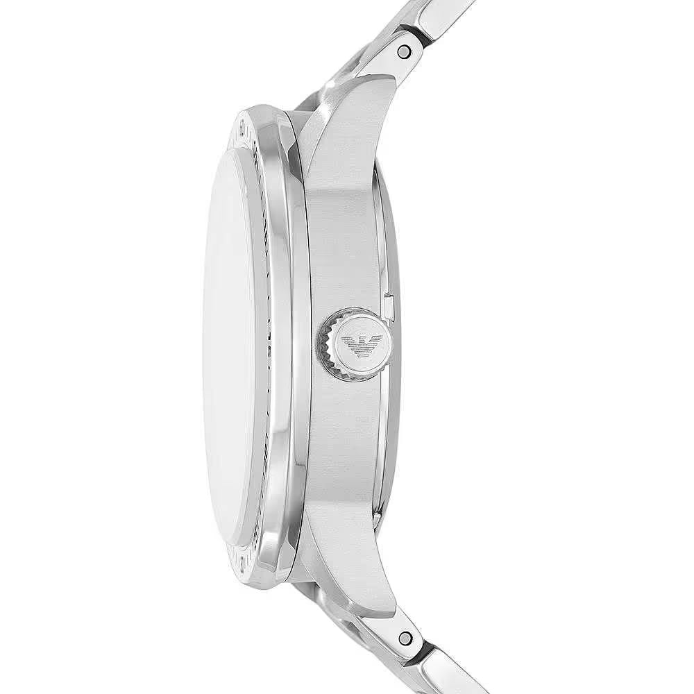 Emporio Armani Silver Green Steel Automatic Watch